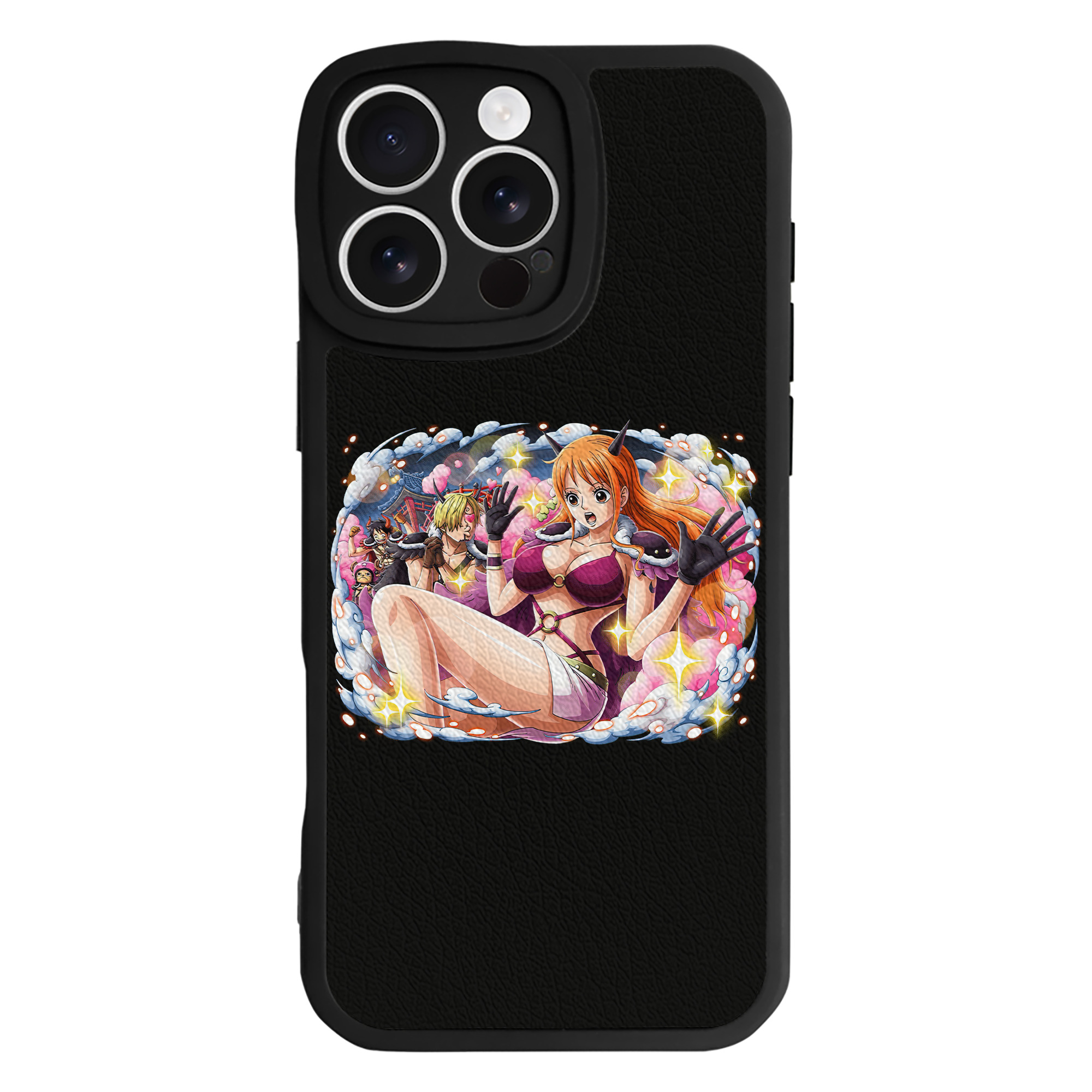 （画像用） ワンピース ナミ ONE PIECE Nami 【iPhone 16シリーズ対応】シリコンスマホケース（レザー調） 材質：シリコン